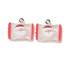 Christmas Theme Transparent Resin Pendants&nbsp;RESI-E022-01P-02