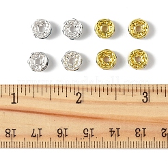 120Pcs 2 Colors Brass Rhinestone Spacer Beads&nbsp;RB-FS0001-05B