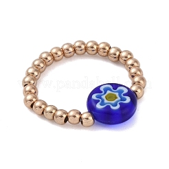 Daisy Knit Brass Beaded Ring Set for Best Friend Gift Vacation Vibe&nbsp;HZ5181