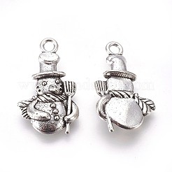 Christmas Snowman Alloy Pendants&nbsp;X-TIBEP-GC113-AS-RS