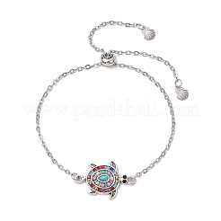 Sea Turtle Link & Charm Bracelets&nbsp;BJEW-JB11702-02