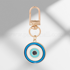 3Pcs Evil Eye Alloy Enamel Pendant Decoration&nbsp;HJEW-CP00037