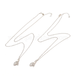 Rack Plating Alloy Hand Pendant Necklaces Sets&nbsp;NJEW-B081-11B