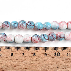 Baking Paint Glass Beads Strands&nbsp;LS-DGLA-N003-8mm-C03