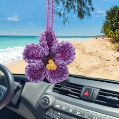 1Pc Polyester Flower Pendant Decorations&nbsp;HJEW-SC0003-02C