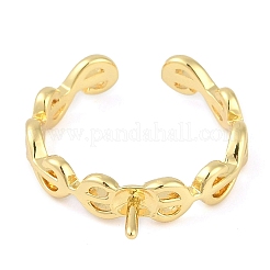 Brass Cuff Finger Ring Settings&nbsp;LS-KK-L219-15A-G