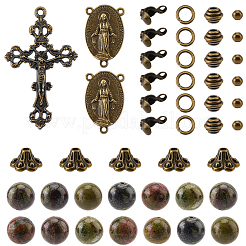 DIY Rosary Bead Necklaces Making Kits&nbsp;DIY-SC0031-45