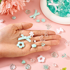 100G Transparent & Opaque Acrylic Beads&nbsp;TACR-TA0001-57C