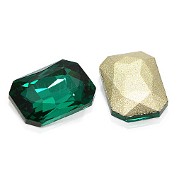 Faceted Rectangle K9 Glass Pointed Back Rhinestone Cabochons&nbsp;RGLA-A017-10x14mm-SM