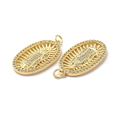Brass Micro Pave Cubic Zirconia Pendants&nbsp;KK-E068-VB095