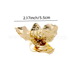 Iron Flower Cuff Open Rings for Women&nbsp;WG39E3E-01