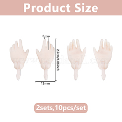 2 Sets Plastic Palm Model&nbsp;DIY-DC0004-35B