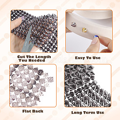 1 Yard 12-Row Resin Spike Stud Cone Flatback Punk Rock Trim Mesh Bead Craft&nbsp;FIND-TA0006-73A