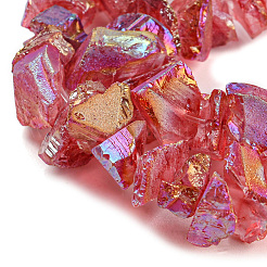 1 Strand Electroplated Natural Quartz Beads Strands&nbsp;G-PA0001-18B