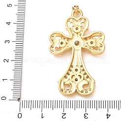 Brass Micro Pave Cubic Zirconia Pendants&nbsp;CU-CBA2F11-17G-01