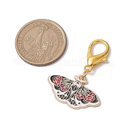 5Pcs 5 Styles Alloy Enamel Pendant Decorations&nbsp;HJEW-JM02336