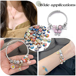 100Pcs 10 Colors Resin European Beads&nbsp;RPDL-PA0001-01