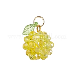 10Pcs 10 Colors Electroplat Glass Pendants&nbsp;PALLOY-MZ00861