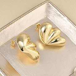 Brass Stud Earrings for Women&nbsp;KK-CBAD851-32G