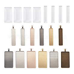 DIY Rectangular Pendant Making Kits&nbsp;DIY-TA0008-91