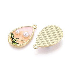 Rack Plating Alloy Enamel Pendants&nbsp;ENAM-N065-13KCG