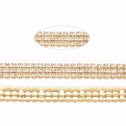Electroplate Brass Rhinestone Strass Chains&nbsp;CD-TAC0005-01G