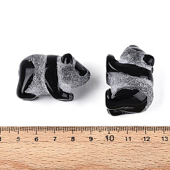 Natural Obsidian Panda Display Decorations&nbsp;G-T144-81A