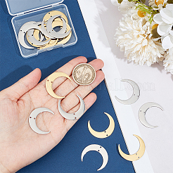20Pcs 2 Colors 201 Stainless Steel 2-Loop Connector Charms&nbsp;STAS-UN0055-20