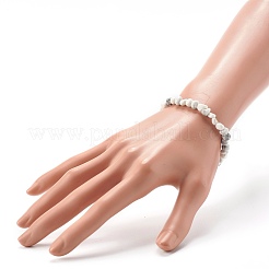 Natural Howlite Chip Beads Bracelet for Girl Women&nbsp;BJEW-JB06748-06