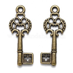 Tibetan Style Alloy Key Pendants&nbsp;TIBEP-X0001-02-AB