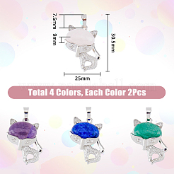 8Pcs 4 Style Natural Gemstone Pendants&nbsp;G-DC0001-18