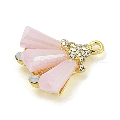 Rack Plating Alloy Glass Pendants&nbsp;FIND-M033-09A-01