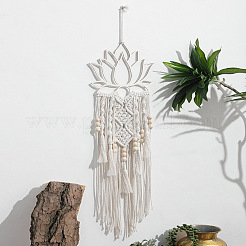 Bohemian Macrame Lotus Wood Wall Hanging Decorations&nbsp;PW-WG80509-01