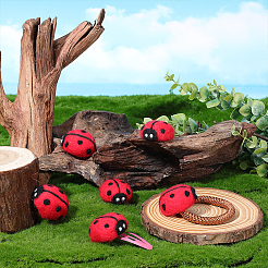6Pcs 3D Ladybug Wool Felt Fabric Costume Accessories&nbsp;AJEW-PH0008-83