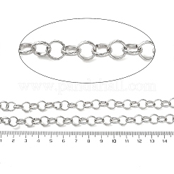 304 Stainless Steel Textured Figaro Chains&nbsp;CHS-S010-03P