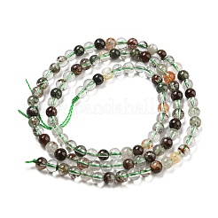 Natural Green Lodolite Quartz/Garden Quartz Beads Strands&nbsp;G-G933-03B-01