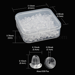 500Pcs Plastic Ear Nuts&nbsp;KY-FS0001-09
