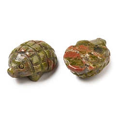 Natural Unakite Carved Hedgehog Statues Ornament&nbsp;DJEW-C019-03E