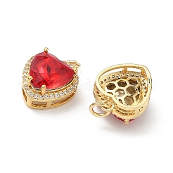 Brass Micro Pave Cubic Zirconia Pendants&nbsp;KK-C252-02A-G