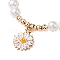 7mm Round Shell Pearl Beaded Stretch Bracelets&nbsp;BJEW-JB10650