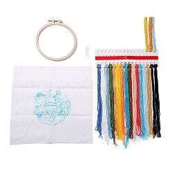DIY Flower & Cup Pattern Embroidery Starter Kit&nbsp;LS-DIY-C038-06