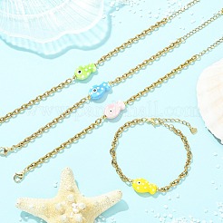 Handmade Porcelain Beads Link Bracelets&nbsp;BJEW-JB13676