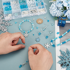 DIY Snowflake Alloy Dangle Earrings Making Kit&nbsp;DIY-PH0022-67