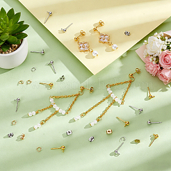 120Pcs 2 Color Iron Ball Stud Earring Findings&nbsp;DIY-UN0004-38