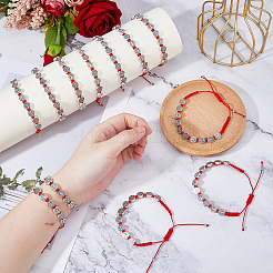 12Pcs Alloy Oval with St. Benedict & Cross Beads Bracelets&nbsp;BJEW-DC0001-21B