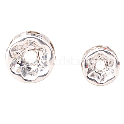 Silver Plated Brass Middle East Rhinestone Spacer Beads&nbsp;RB-PH0001-08S-NF
