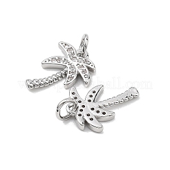 SHEGRACE Brass Micro Pave Clear Cubic Zirconia Pendants&nbsp;XGRQ2C103-409P