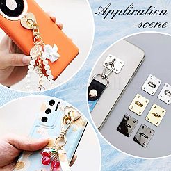 24pcs 3 Color Heart & Square Alloy Hook Hanger&nbsp;AJEW-PH0002-87