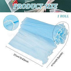 3.8 Yards Polyester Pleated Lace Trim&nbsp;OCOR-WH0092-22B