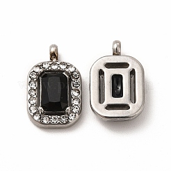 304 Stainless Steel Cubic Zirconia Pendants&nbsp;STAS-A076-03P